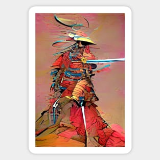 Abstract Japanese Samurai Sticker